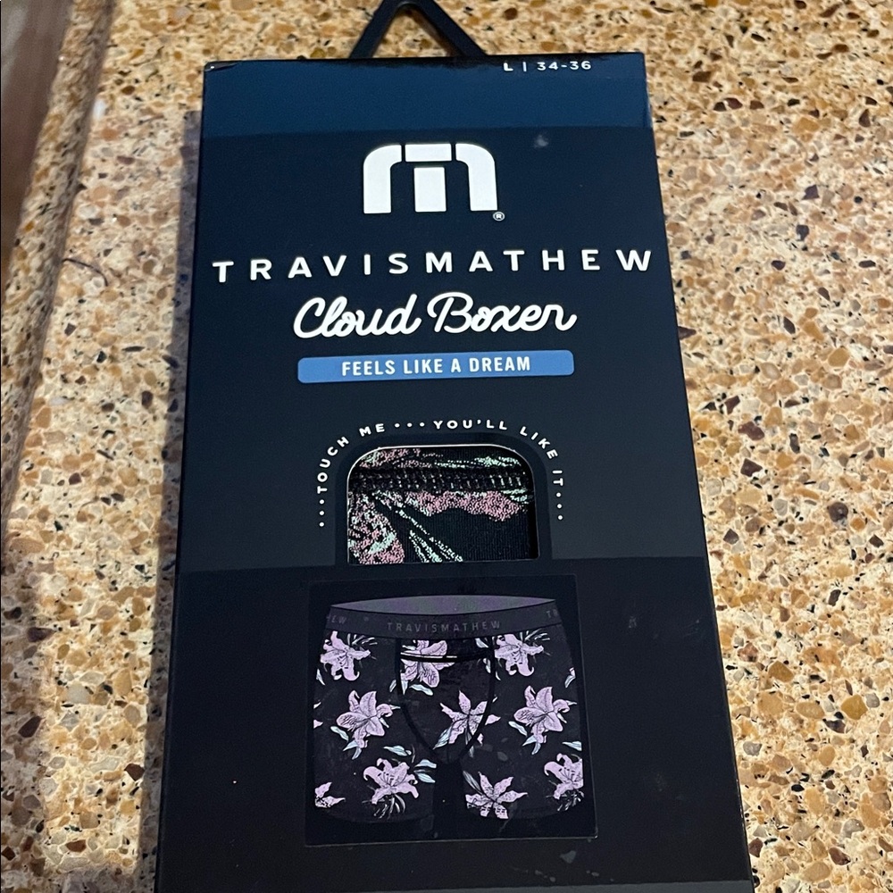 Travis Mathew Black and Purple Cloud Boxer Briefs